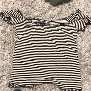 Brandy Melville cropped off the shoulder top!